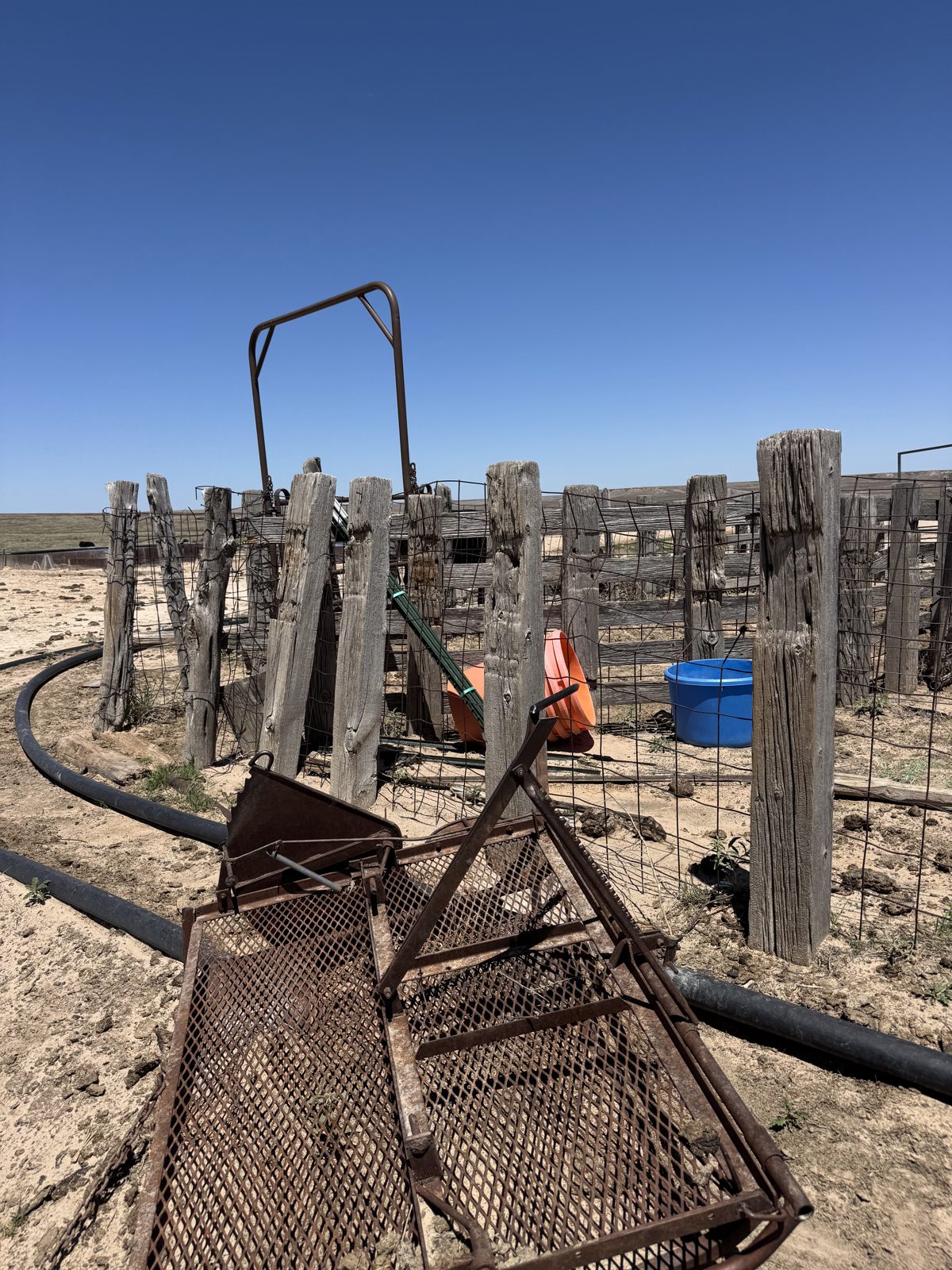 Working pens and corrals on the Ellison ranch, Texas Panhandle